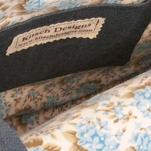 Messenger Bag Adjustable Embroidered Bird Vintage Fabric - Picture 10 of 11